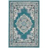 Nourison Home Passion PSN03 Turquoise Grey 1 ft. 10 in. X 2 ft. 10 in. Area Rug