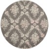 Nourison Tranquil(Traql) - Tra09 Grey Pink Area Rug 5 ft. 3 X Round