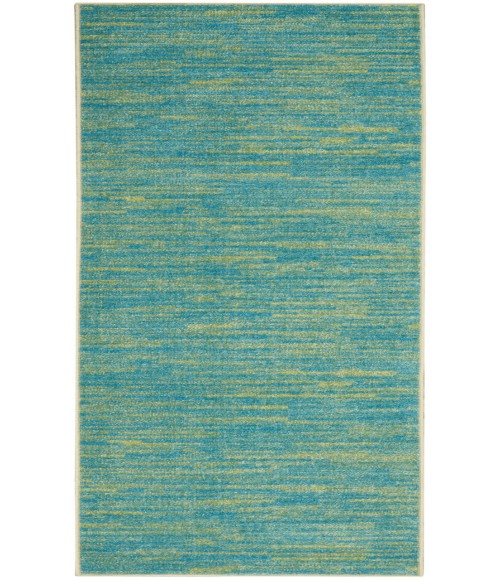 Nourison Nourison Essentials Blue Green NRE01 2 ft. 2 in. X 16 ft. Rectangle Rug
