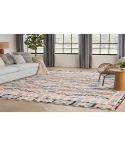 Nourison Washable Decor Ivory Multicolor WSD05 7 ft. 10 in. X 10 ft. Rectangle Rug