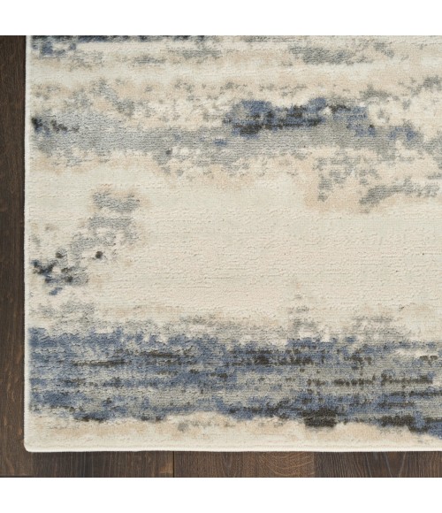 Nourison Serenity Home Blue Multicolor SRH12 7 ft. 10 in. X 9 ft. 10 in. Rect. Rug