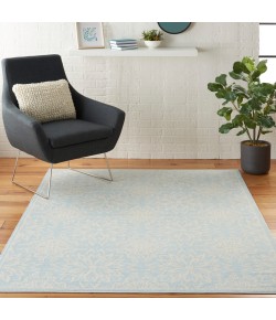 Nourison Jubilant - Jub06 Ivory Light Blue Area Rug 6 ft. X 9 ft. Rectangle