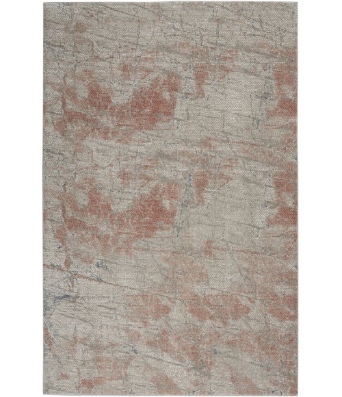 Nourison RUSTIC TEXTURES Area Rug Nourison Rustic Textures Area Rug RUS15-Light Grey/Rust