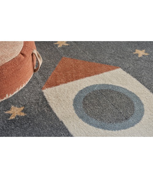 Nourison Astra Machine Washable Sky Blue ASW06 7 ft. 10 in. Round Rug