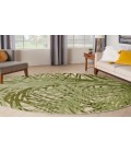 Nourison Aloha Ivory Green ALH41 5 ft. 3 in. Round Rug