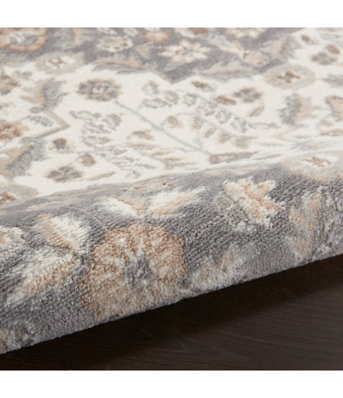 Nourison Elation Area Rug ETN08 Ivory Grey 7'10" x 9'10"