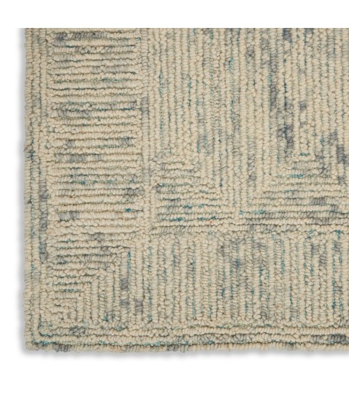 Nourison Vail Ivory Grey Teal VAI04 3 ft. 9 in. X 5 ft. 9 in. Rect. Rug