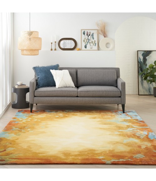 Nourison Prismatic Area Rug PRS29 Gold/Multicolor 7'9" x 9'9"