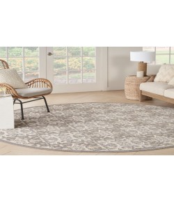 Nourison Aloha Ivory Grey ALH34 7’10” Round Rug