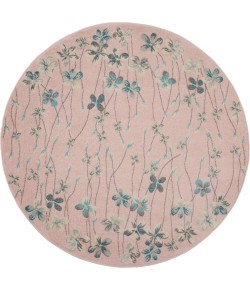 Nourison Tranquil(Traql) - Tra04 Pink Area Rug 5 ft. 3 X Round