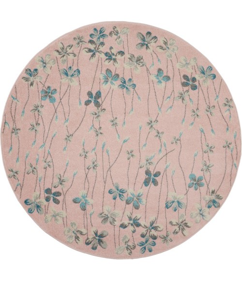 Nourison Tranquil Round Area Rug TRA04-Pink