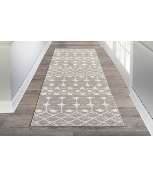 Nourison Grafix Grey GRF37 2 ft. X 6 ft. Rectangle Rug