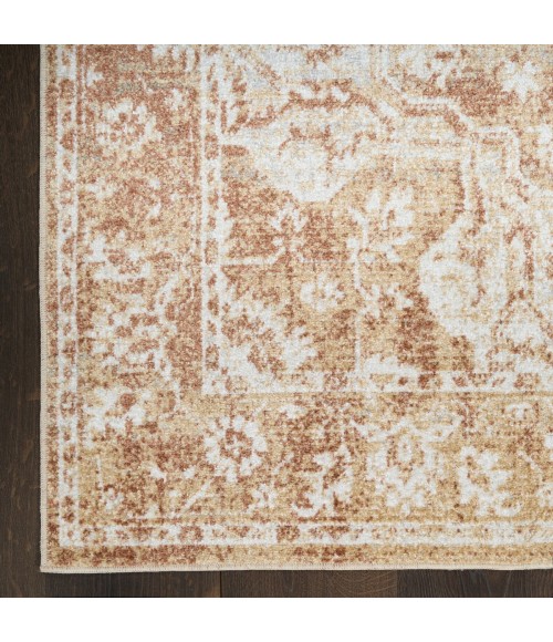Nourison Astra Machine Washable Rust ASW12 5 ft. 3 in. X 7 ft. Rect. Rug