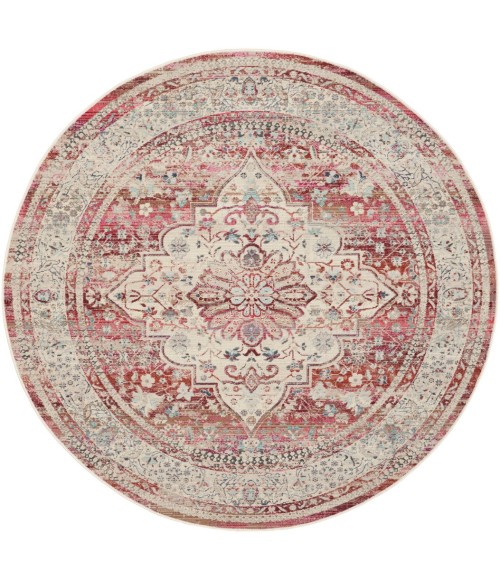 Nourison Vintage Kashan Area Rug VKA07-Red/Ivory
