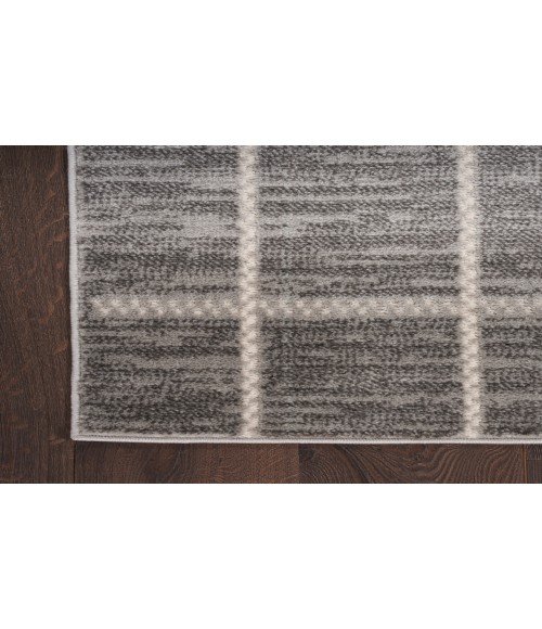 Nourison Serenity Home Grey Ivory SRH05 7 ft. 10 in. X 9 ft. 10 in. Rectangle Rug