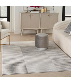 Nourison Brushstrokes - Bsk04 Silver Grey Area Rug 5 ft. 3 in. X 7 ft. 3 in. Rectangle