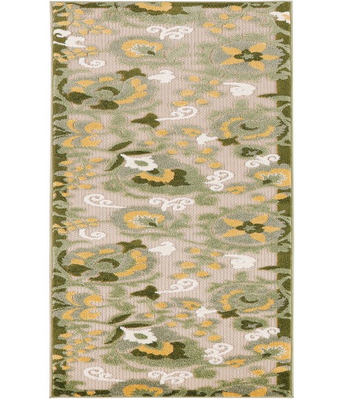 Nourison Aloha Ivory Green ALH17 2 ft. X 6 ft. Rectangle Rug