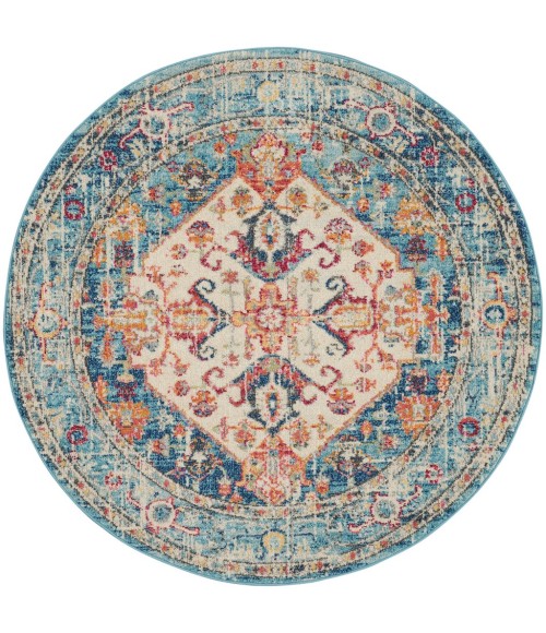 Nourison Passion Area Rug PSN23-Ivory/Light Blue