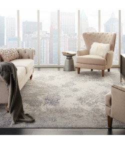 Nourison Sleek Textures Ivory/Grey SLE06 7 ft. 10 in. X 10 ft. 6 in. Rect. Rug