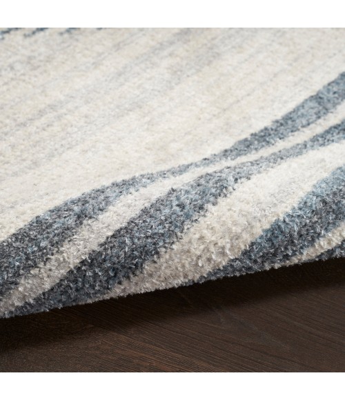 Nourison Astra Machine Washable Area Rug ASW05 Ivory Blue