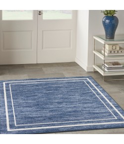 Nourison Essentials - Nre02 Navy Ivory Area Rug 5 ft. X Square Square