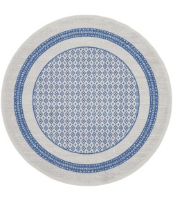 Nourison Whimsicle - Whs13 Ivory Blue Area Rug 8 ft. X Round