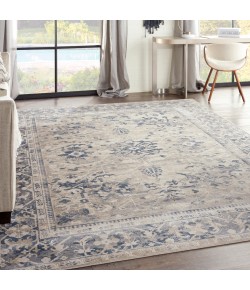 Nourison Ki25 Malta - Mai05 Ivory Blue Area Rug 7 ft. 10 X 10 ft. 10 Rectangle