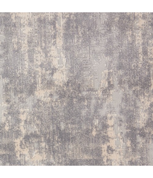 Nourison Rustic Textures Area Rug RUS01 Ivory/Silver 5'3" Round