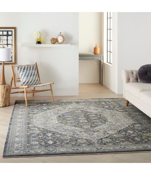 Nourison STARRY NIGHTS Area Rug Nourison Starry Nights Area Rug STN11-Grey/Blue