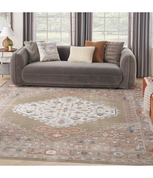 Nourison Astra Machine Washable Area Rug Nourison Astra Machine Washable Area Rug ASW11 Sage Multi