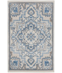 Nourison Elation - Etn10 Ivory Blue Area Rug 2 ft. X 3 ft. Rectangle