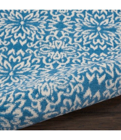 Nourison Jubilant Runner Area Rug JUB06-Ivory/Blue
