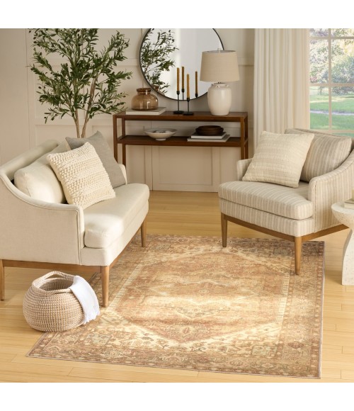 Nourison Vintage Washables Gold VWS14 5 ft. 3 in. X 7 ft. 3 in. Rect. Rug