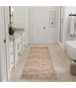 Nourison Vintage Washables Taupe Multicolor VWS09 2 ft. 2 in. X 8 ft. Rect. Rug