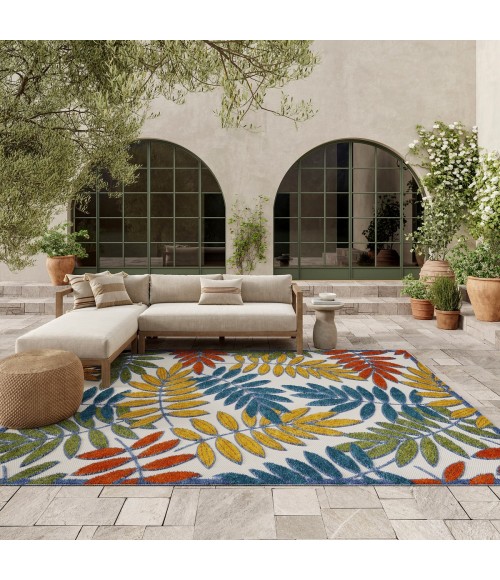 Nourison Aloha Ivory Multicolor ALH18 12 ft. X 15 ft. Rect. Rug