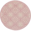Nourison Jubilant - Jub06 Ivory Pink Area Rug 8 ft. X Round