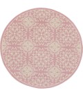 Nourison Jubilant Round Area Rug JUB06-Ivory/Pink