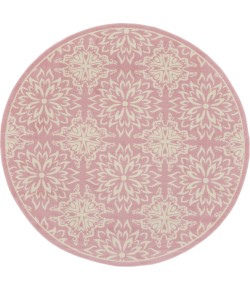 Nourison Jubilant - Jub06 Ivory Pink Area Rug 8 ft. X Round