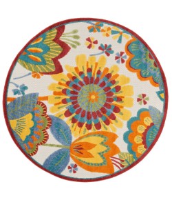 Nourison Home Aloha ALH25 Multicolor 5 ft. 3 in. Round Area Rug