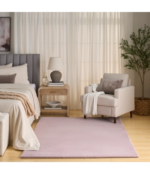 Nourison Soft Plush Rabbit Fur Lavender SFF01 7 ft. 6 in. X 9 ft. 6 in. Rect. Rug