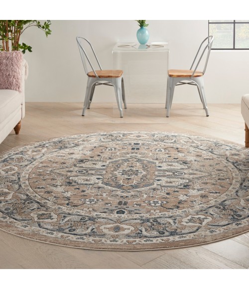Nourison Concerto Beige Grey CNC05 10 ft. X Round Rug