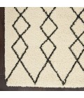 Nourison Geometric Shag Ivory/Charcoal GOS01 5 ft. 3 in. X 7 ft. 3 in. Rect. Rug