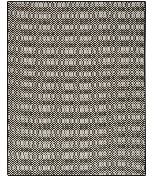Nourison Courtyard Black White COU01 9 ft. X 12 ft. Rect. Rug