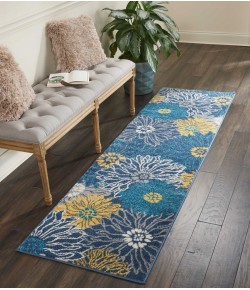 Nourison Passion - Psn17 Blue Area Rug 2 ft. 2 X 7 ft. 6 Rectangle