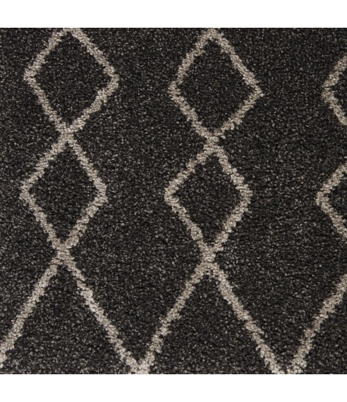 Nourison Geometric Shag Charcoal GOS01 5 ft. 3 in. X 7 ft. 3 in. Rect. Rug