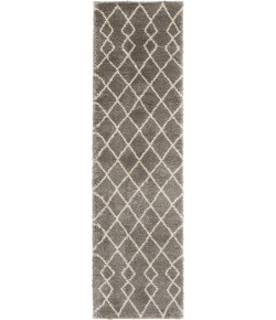 Nourison Geometric Shag Silver GOS01 2 ft. 2 in. X 7 ft. 6 in. Rect. Rug