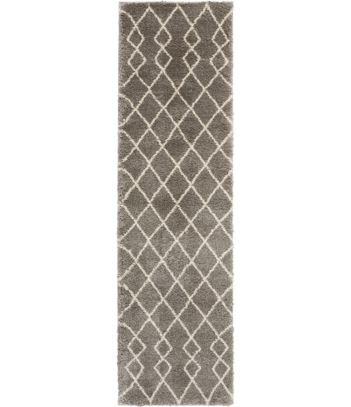 Nourison Geometric Shag Silver GOS01 2 ft. 2 in. X 7 ft. 6 in. Rect. Rug