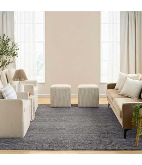 DKNY Pure Knots Grey KNT01 8 ft. X 10 ft. Rect. Rug