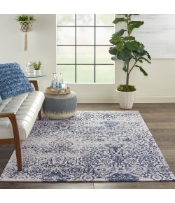 Nourison Damask Iory Navy DAS06 5 ft. x 7 ft. Rect. Rug