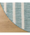 Nourison Positano Aqua Ivory POS03 6 ft. X Round Rug